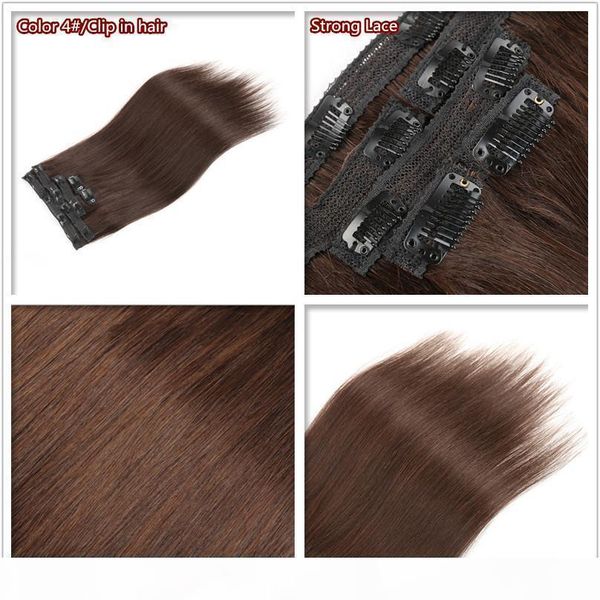 grade 8a--grade quality brown color 4# clip in human hair extesnison 70g 100g 120g 16''-26'' virgin silk straight wa, Black
grade 8a--grade quality brown color 4# clip in human hair extesnison 70g 100g 120g 16''-26'' virgin silk straight wa, Black