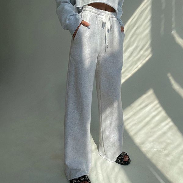 female trousers solid color high waist loose pants wide leg pants for women gray/black cotton casual pants 201109, Black;white
female trousers solid color high waist loose pants wide leg pants for women gray/black cotton casual pants 201109, Black;white