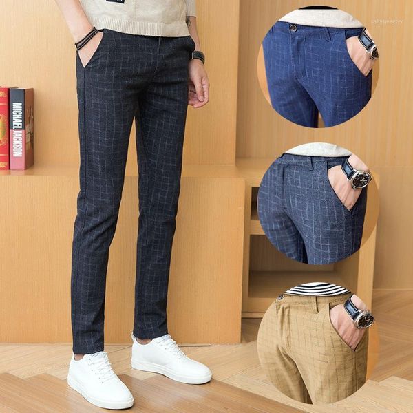 men's pants 2021 cotton casual men's tide lattice slim small straight youth trousers1, Black
men's pants 2021 cotton casual men's tide lattice slim small straight youth trousers1, Black