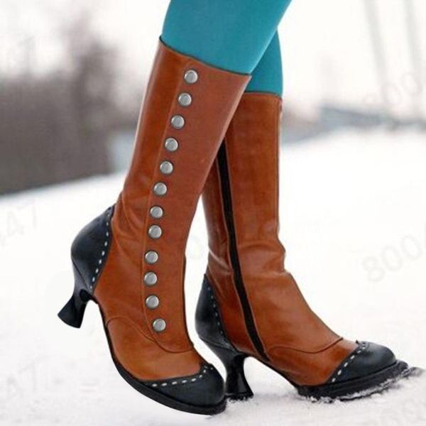 western high boots women long tube boot winter vintage casual cowboy botas mujer high heel mid-calf button shoes elegant, Black
western high boots women long tube boot winter vintage casual cowboy botas mujer high heel mid-calf button shoes elegant, Black