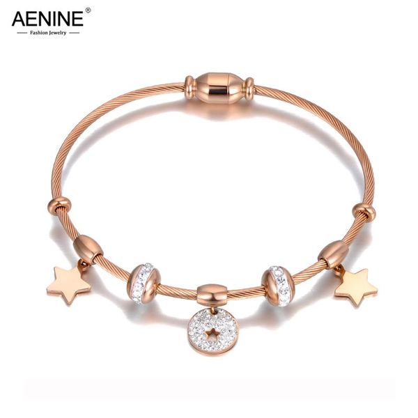 aenine trendy clay cz crystal star charm bracelets bangle for women stainless steel bohemia beach link chain bracelet ab20020, Golden;silver
aenine trendy clay cz crystal star charm bracelets bangle for women stainless steel bohemia beach link chain bracelet ab20020, Golden;silver