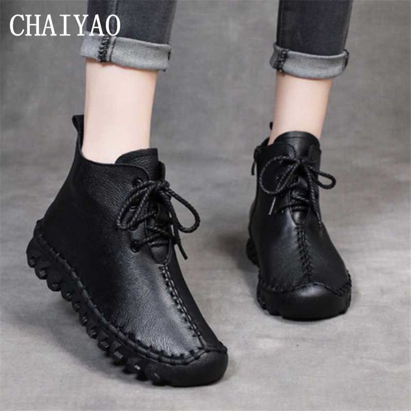 women's boots autumn winter ladies genuine leather plus velvet platform women's short boots hand stitch zip ankle shoes, Black
women's boots autumn winter ladies genuine leather plus velvet platform women's short boots hand stitch zip ankle shoes, Black