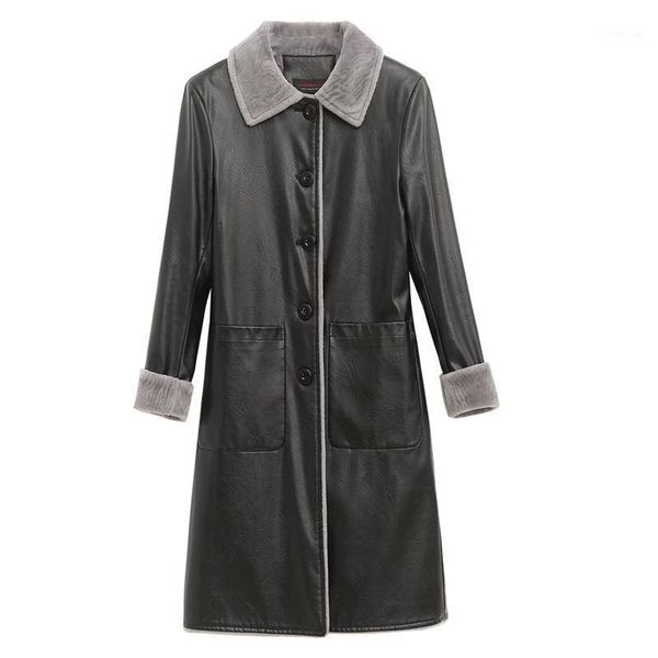 autumn women fur leather coat winter long leather fur jacket plus size fashion warm soft trench coat1, Black
autumn women fur leather coat winter long leather fur jacket plus size fashion warm soft trench coat1, Black