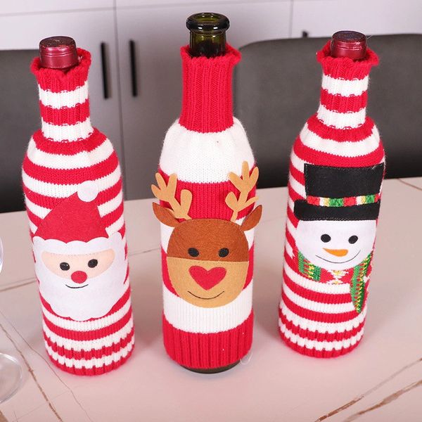 christmas knitted bottle decor santa snowman deer champagne wine bottle cover merry christmas party bottle knitting cover
christmas knitted bottle decor santa snowman deer champagne wine bottle cover merry christmas party bottle knitting cover