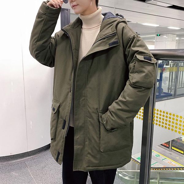 men's down & parkas legible casual men solid winter jacket mens loose coats korean hooded male winderbreaker, Black
men's down & parkas legible casual men solid winter jacket mens loose coats korean hooded male winderbreaker, Black