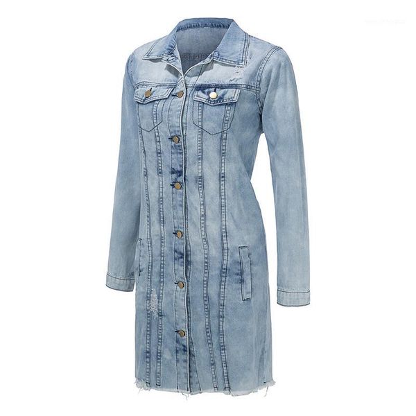 women's jackets autumn winter korean denim jacket women slim long base coat 2021 women's jeans coats cool hole open front overcoat, Black;brown
women's jackets autumn winter korean denim jacket women slim long base coat 2021 women's jeans coats cool hole open front overcoat, Black;brown