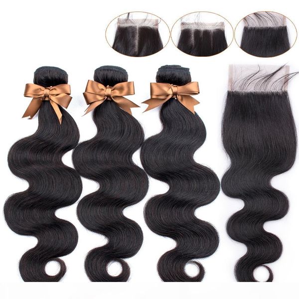 hair bundles with closure 100% human hair extensions brazilian hair weave 3 bundles body wave bundles with lace closure angelawigs, Black;brown 
hair bundles with closure 100% human hair extensions brazilian hair weave 3 bundles body wave bundles with lace closure angelawigs, Black;brown