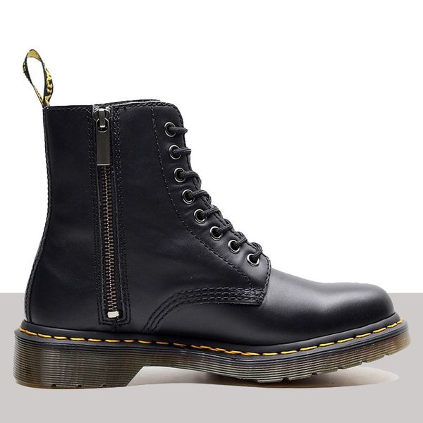 leather martin genuine autumn new british zipper couple short boots ankle trend work shoes made with tools y11b, Black
leather martin genuine autumn new british zipper couple short boots ankle trend work shoes made with tools y11b, Black