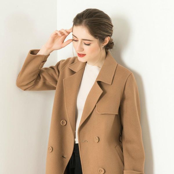 winter woman coats 2020 elegant ladies long wool jacket with belt casual fashion double breasted cashmere coat hiver 83821, Black
winter woman coats 2020 elegant ladies long wool jacket with belt casual fashion double breasted cashmere coat hiver 83821, Black