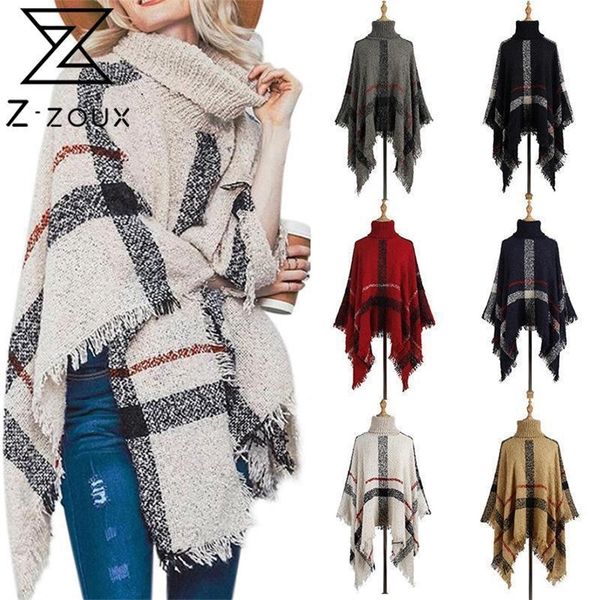 z-zoux women sweater turtleneck knitted sweater oversized knit cloak tassel cape shawl loose winter sweater women knitwear 2020 lj201017, White;black
z-zoux women sweater turtleneck knitted sweater oversized knit cloak tassel cape shawl loose winter sweater women knitwear 2020 lj201017, White;black