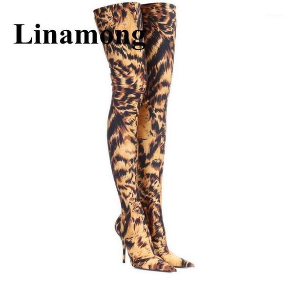 2020 leopard style autumn and winter over-the-knee pointed toe and thin high heel stretch fabric fashion women boots1, Black
2020 leopard style autumn and winter over-the-knee pointed toe and thin high heel stretch fabric fashion women boots1, Black