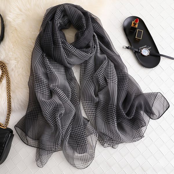 silk women's versatile scarves thin soft gauze shawl with spring and winter dual-use autumn fashion, Blue;gray
silk women's versatile scarves thin soft gauze shawl with spring and winter dual-use autumn fashion, Blue;gray