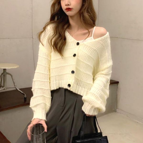 случайные вязаные легкие кардиган женщины сплошной свитер harajuku винтаж свободный элегантный корейский свитер женская одежда осенью 2020, White
случайные вязаные легкие кардиган женщины сплошной свитер harajuku винтаж свободный элегантный корейский свитер женская одежда осенью 2020, White