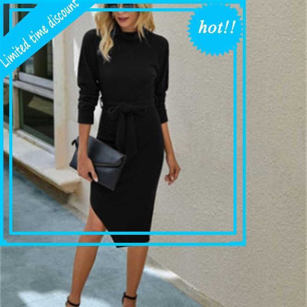 women elegant retro dress effects colour split long mouw boog coltrui vestidos lady daily party outdoor jurk, Black
women elegant retro dress effects colour split long mouw boog coltrui vestidos lady daily party outdoor jurk, Black