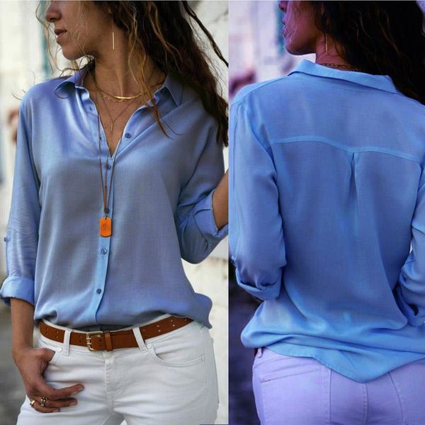 plus size blue womens blouse 2020 spring fashion casual long sleeve turn-down collar office ladies blouses lapel womens shirts, White
plus size blue womens blouse 2020 spring fashion casual long sleeve turn-down collar office ladies blouses lapel womens shirts, White