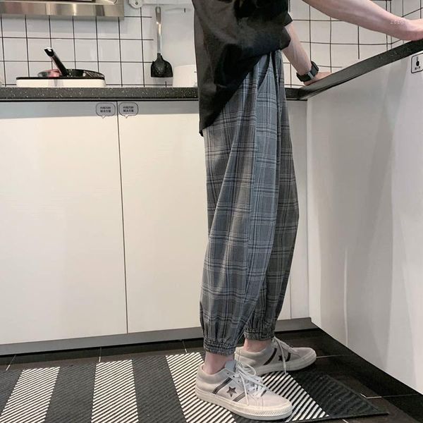 men's pants korean black plaid casual 2021 mens streetwear harem straight baggy male checkered trousers plus1
men's pants korean black plaid casual 2021 mens streetwear harem straight baggy male checkered trousers plus1