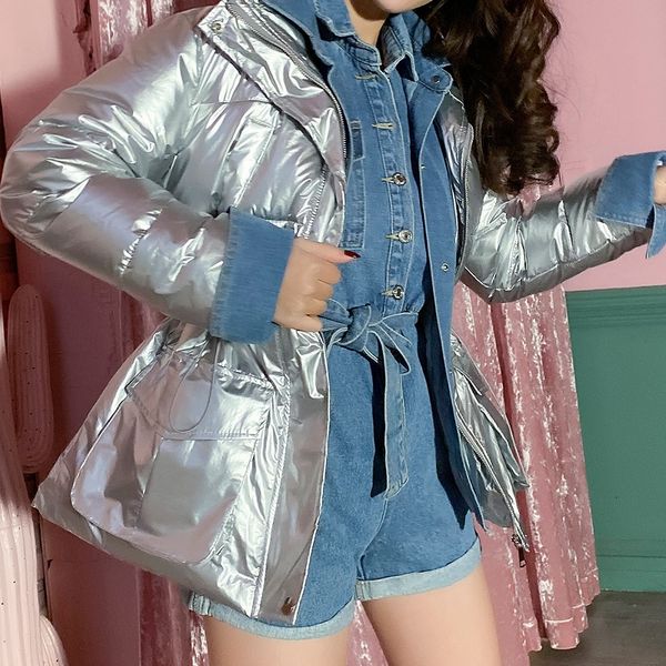 2021 new winter recommended silver mock two-piece soft waistcoat breastband parkas thick women's jacket jackets o1oz, Black
2021 new winter recommended silver mock two-piece soft waistcoat breastband parkas thick women's jacket jackets o1oz, Black