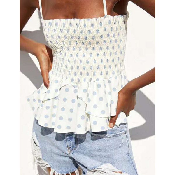 2019 new arrival dropship new fashion polka dot print casual sling blouse shirts women back elastic ruffles xs - l z12, White
2019 new arrival dropship new fashion polka dot print casual sling blouse shirts women back elastic ruffles xs - l z12, White