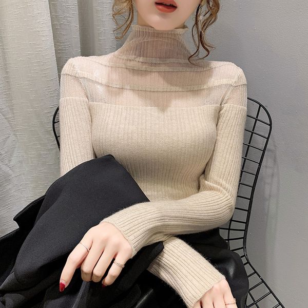 autumn 2021 new and winter lace transparent seam semi-high collar thin underwear western women's sweater 1 83ux, White;black
autumn 2021 new and winter lace transparent seam semi-high collar thin underwear western women's sweater 1 83ux, White;black