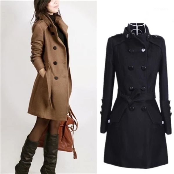 women's trench coats black collar warm winter double-breasted coat women's long-sleeved long casual autumn 2021 jacket1, Tan;black
women's trench coats black collar warm winter double-breasted coat women's long-sleeved long casual autumn 2021 jacket1, Tan;black