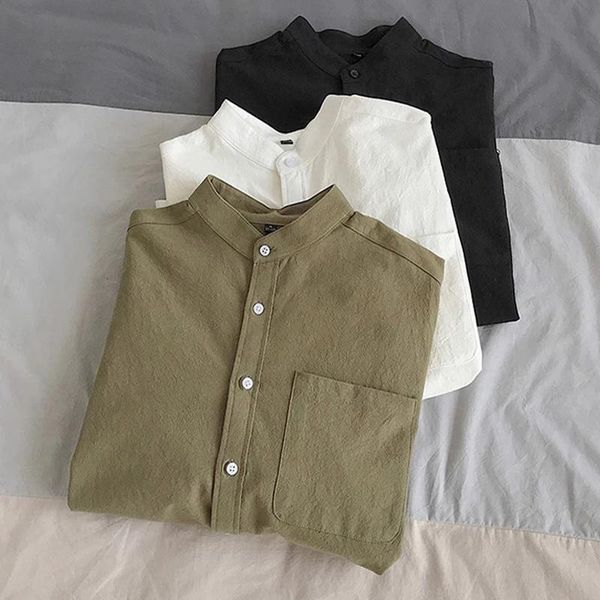simple design solid colors long sleeve shirts korean fashion mandarin collar 100% cotton white black shirt soft and comfort
simple design solid colors long sleeve shirts korean fashion mandarin collar 100% cotton white black shirt soft and comfort