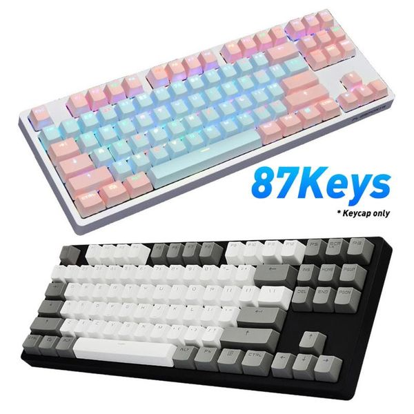 keyboards 87pcs/set pbt color matching light-proof mechanical keyboard keycaps replacement cap portable accessories
keyboards 87pcs/set pbt color matching light-proof mechanical keyboard keycaps replacement cap portable accessories