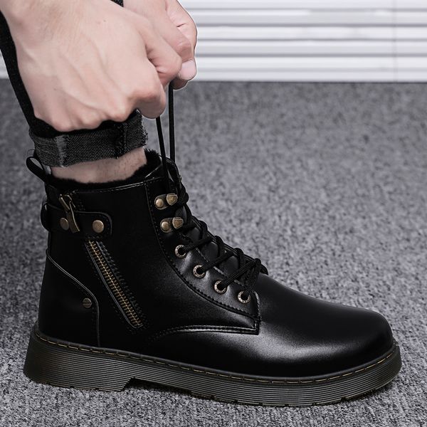 mens casual shoes trend ankle boots luxury winter snow boots fashion short boots men high shoes popular basic, Black
mens casual shoes trend ankle boots luxury winter snow boots fashion short boots men high shoes popular basic, Black