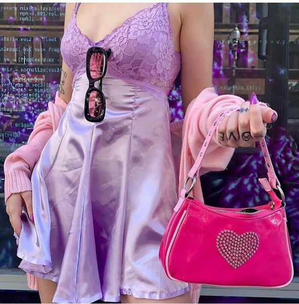 HBP Sweet Girls Cute Kawaii Pink Baguette Bag Women 90s Vintage Rhinestone Heart Mini Handbag Chic Patent Leather PU Axillary Pouch, Black
HBP Sweet Girls Cute Kawaii Pink Baguette Bag Women 90s Vintage Rhinestone Heart Mini Handbag Chic Patent Leather PU Axillary Pouch, Black