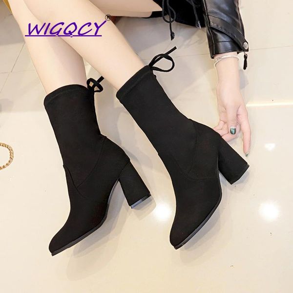 boots women british style flock velvet stretch casual fashion internal short plush european and american all match, Black
boots women british style flock velvet stretch casual fashion internal short plush european and american all match, Black
