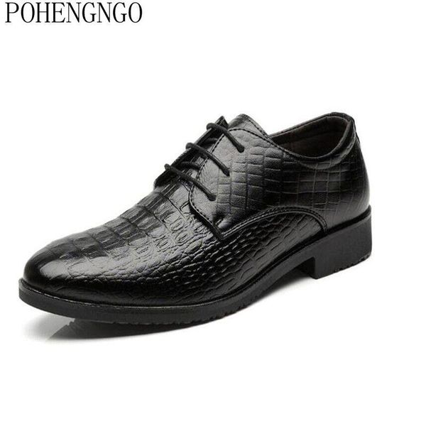 luxury men's crocodile dress leather shoes lace-up wedding party shoes mens business office flats men fashion oxford footwear, Black 
luxury men's crocodile dress leather shoes lace-up wedding party shoes mens business office flats men fashion oxford footwear, Black