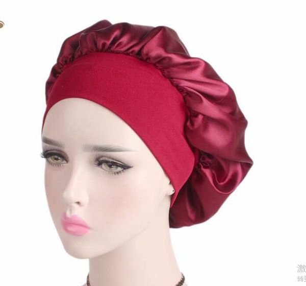 women's satin solid sleeping hat night sleep cap hair care bonnet nightcap for women men cap de nuit gc820, Blue;gray
women's satin solid sleeping hat night sleep cap hair care bonnet nightcap for women men cap de nuit gc820, Blue;gray