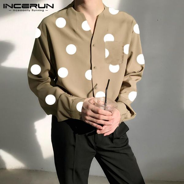 mens casual shirts fashion long sleeve v neck camisa incerun man dots buttons dress blouse spring leisure business shirts 3xl 7, White;black
mens casual shirts fashion long sleeve v neck camisa incerun man dots buttons dress blouse spring leisure business shirts 3xl 7, White;black