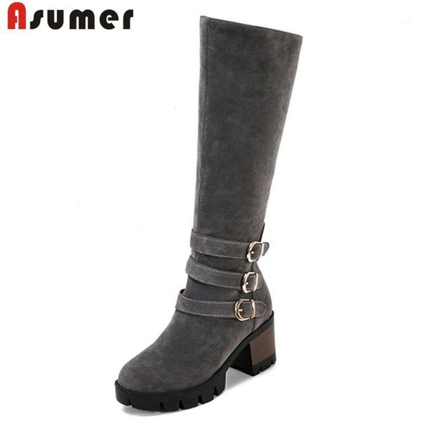 boots asumer 2021 knee high women buckle zip round toe heels platform shoes warm autumn winter female1, Black
boots asumer 2021 knee high women buckle zip round toe heels platform shoes warm autumn winter female1, Black