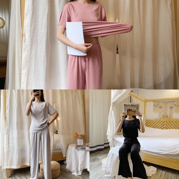 8ytqz home suit pajama pants wide internet pantsfor women 2020 summer new ice silk short sleeve fashion two-piece leg set celebrity casual w, Gray
8ytqz home suit pajama pants wide internet pantsfor women 2020 summer new ice silk short sleeve fashion two-piece leg set celebrity casual w, Gray