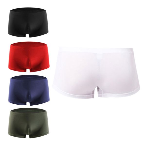 men ice silk smooth breathable boxers bulge pouch shorts underpants modal underwear, Black;white
men ice silk smooth breathable boxers bulge pouch shorts underpants modal underwear, Black;white