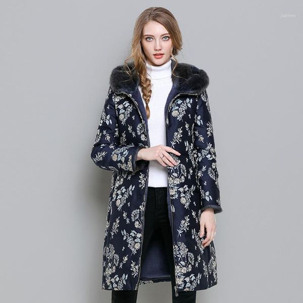 fashion new winter long hooded down jackets parka women liner navy blue flower print outwear warm thick real fur coats1, Black
fashion new winter long hooded down jackets parka women liner navy blue flower print outwear warm thick real fur coats1, Black