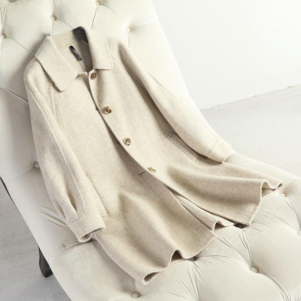 women's wool & blends in 2021 double-sided coat female long season doll twill jacket han edition cultivate morality, Black
women's wool & blends in 2021 double-sided coat female long season doll twill jacket han edition cultivate morality, Black