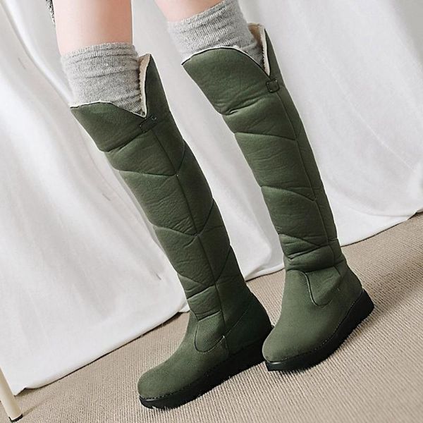 winter womens knee-high long boots flock flats casual shoes round toe low-heeled keep warm warmer hiking snow boots botas mujer, Black
winter womens knee-high long boots flock flats casual shoes round toe low-heeled keep warm warmer hiking snow boots botas mujer, Black