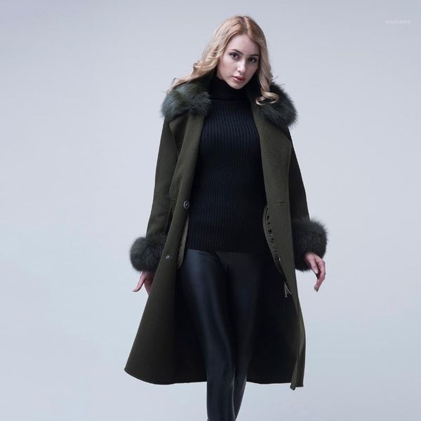 wool coat women cashmere wool long coat jacket winter fur collar fashion belt1, Black
wool coat women cashmere wool long coat jacket winter fur collar fashion belt1, Black