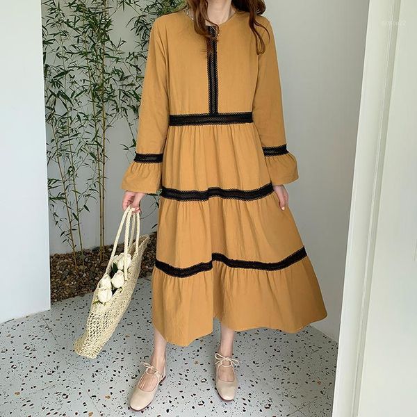 casual dresses vintage women dress slim students grow a little wind shrink waist white yellow black 01121, Black;gray
casual dresses vintage women dress slim students grow a little wind shrink waist white yellow black 01121, Black;gray