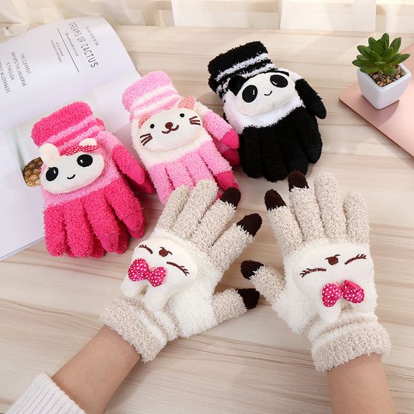 female winter warm cute cartoon panda cat rabbit knit girl women fashion coral fleece full finger mittens gloves a68, Blue;gray
female winter warm cute cartoon panda cat rabbit knit girl women fashion coral fleece full finger mittens gloves a68, Blue;gray