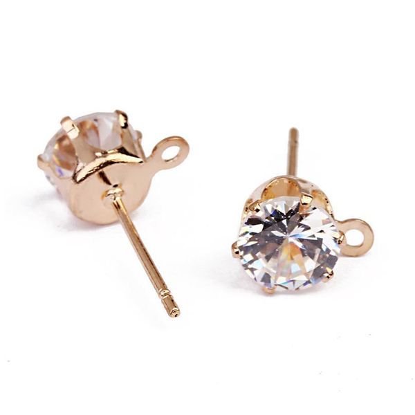 xinyao 50pcs/lot cz zircon stud earrings diameter 6/8mm copper gold rhodium color earring loop findings for diy jewelr jllkor, Silver
xinyao 50pcs/lot cz zircon stud earrings diameter 6/8mm copper gold rhodium color earring loop findings for diy jewelr jllkor, Silver