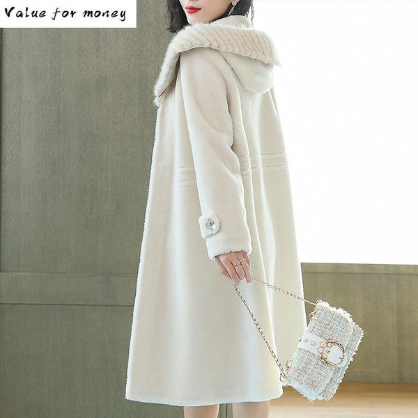 wool 100% jacket real fur coat collar autumn winter coat women clothes 2021 korean vintage sheep shearling zt3714, Black
wool 100% jacket real fur coat collar autumn winter coat women clothes 2021 korean vintage sheep shearling zt3714, Black