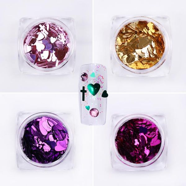 nail glitter 1 box 12 colors mix size heart shape sequins cross flakes pink purple paillette manicure art decoration, Silver;gold
nail glitter 1 box 12 colors mix size heart shape sequins cross flakes pink purple paillette manicure art decoration, Silver;gold