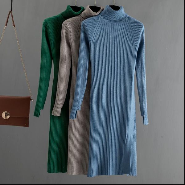 winter thick warm long knit maxi sweater dress turtleneck pullover midi dress slim bodycon party dresses robe pull, Black;gray
winter thick warm long knit maxi sweater dress turtleneck pullover midi dress slim bodycon party dresses robe pull, Black;gray