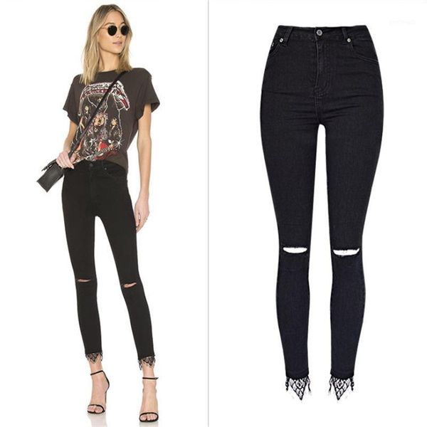 women's jeans supsindy women high waist lace cuffs skinny ladies ripped for black slim pencil pants denim trousers1, Blue
women's jeans supsindy women high waist lace cuffs skinny ladies ripped for black slim pencil pants denim trousers1, Blue