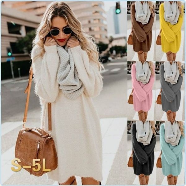 new spring o-neck solid knitted sweaters dress women long sleeve loose streetwear pullovers plus size mohair sweater pull y200720, White;black
new spring o-neck solid knitted sweaters dress women long sleeve loose streetwear pullovers plus size mohair sweater pull y200720, White;black