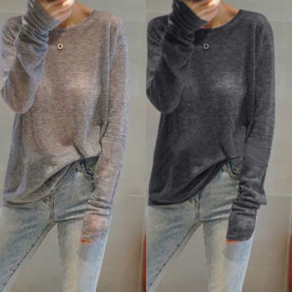worsted super thin micro transparent low crew neck cashmere women's loose bottoming spring and autumn knitted sweater pullover pullover, White;black
worsted super thin micro transparent low crew neck cashmere women's loose bottoming spring and autumn knitted sweater pullover pullover, White;black