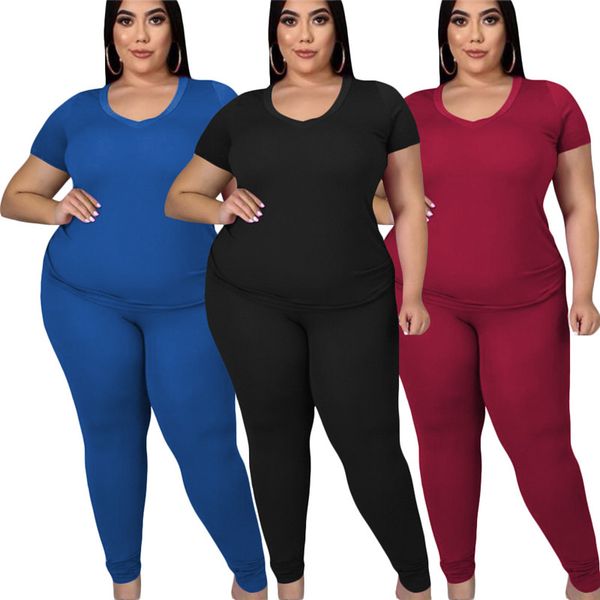 solid color womens plus size tracksuits fashion short sleeve long pants womens 2pcs sets casual females 4xl clothing
solid color womens plus size tracksuits fashion short sleeve long pants womens 2pcs sets casual females 4xl clothing