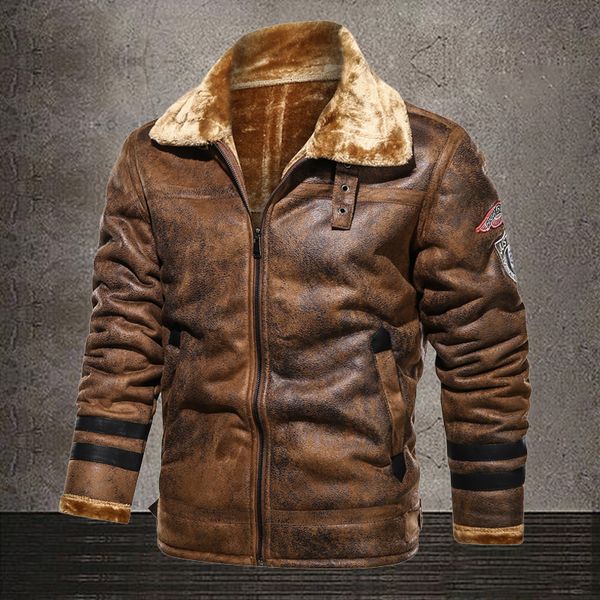 2021 new fashion brand men's retro pu jackets thick warm tactical mens outwear fur liner motorcycle jacket outdoor coat lci0, Black
2021 new fashion brand men's retro pu jackets thick warm tactical mens outwear fur liner motorcycle jacket outdoor coat lci0, Black